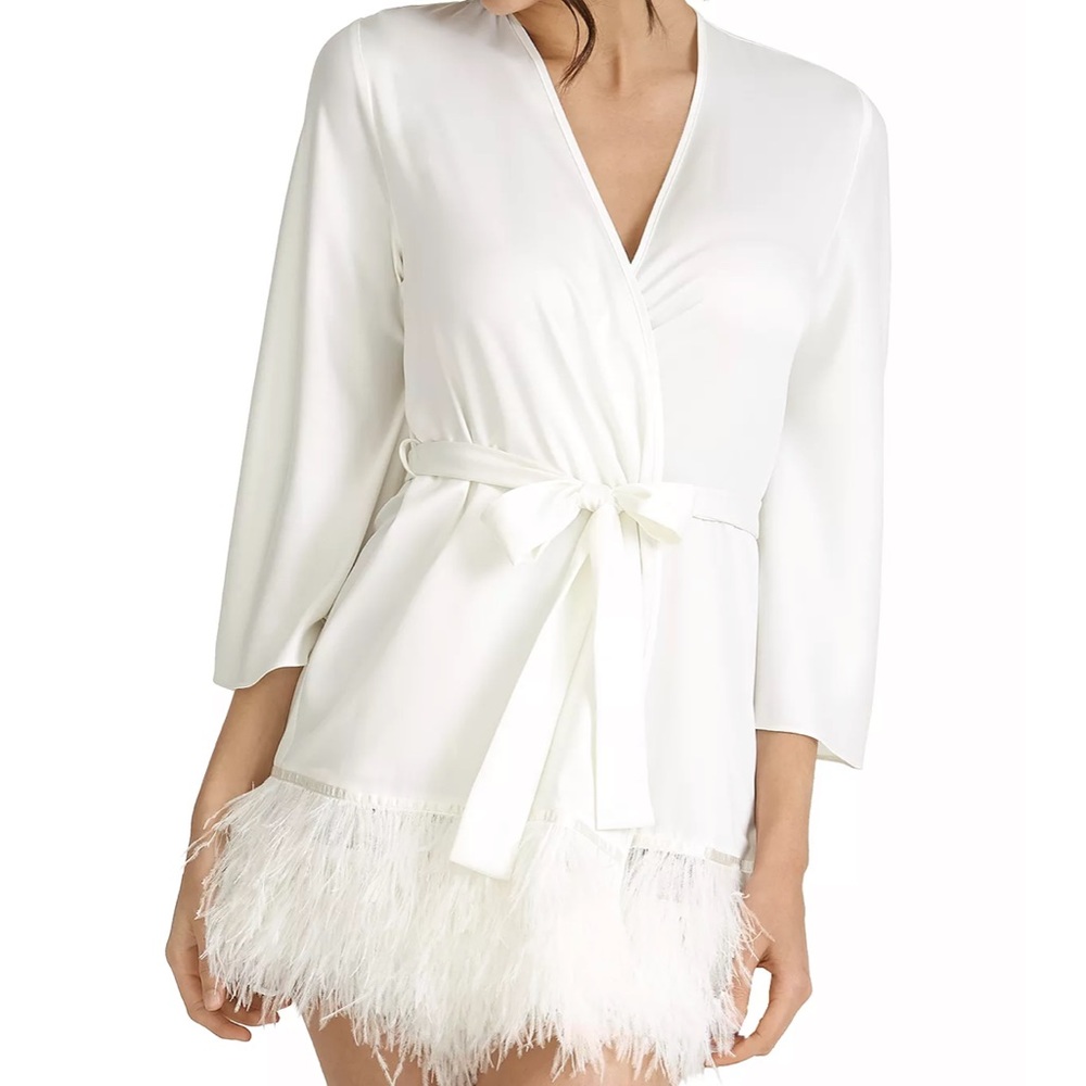 Wedding Feather White Robe - Rya Collection Swan Cover Up Robe
